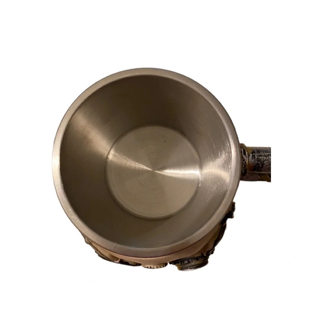Steampunk Skull Coffee Stainless Steel Interior Mug - Picture 4 of 5